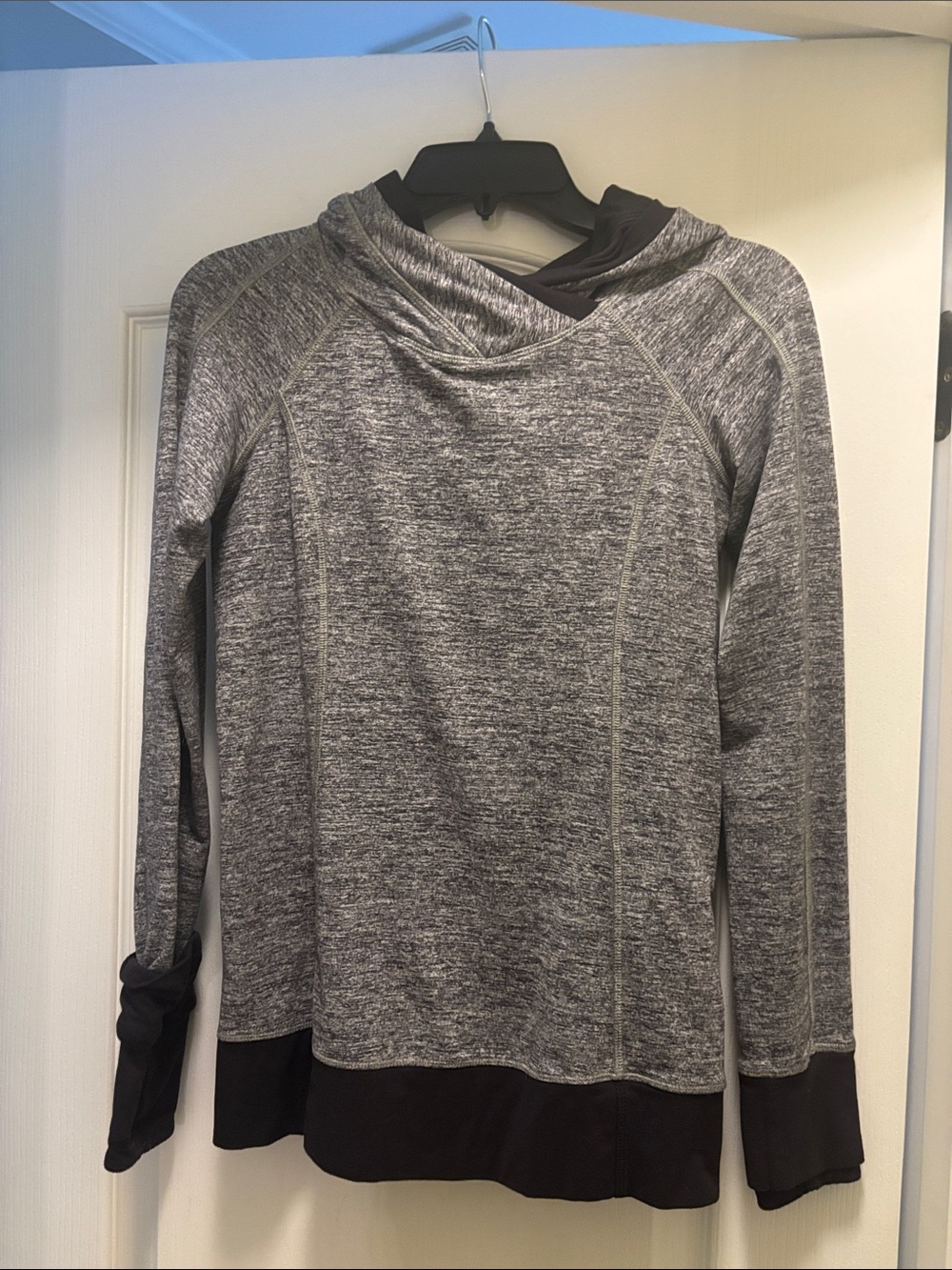 lululemon athletica Gray Heather Cowl Neck Lightweight Sweater